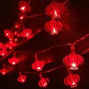春树装饰灯红灯笼灯串喜庆挂节上场景布置新年发光挂饰闪灯串灯