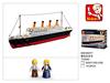 泰坦尼克号积木模型玩具拼装高难度，大型成人巨男孩子轮船拼插颗粒