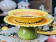 瓷蓓纯手绘造景摆台碗陶瓷摆件装饰向日葵花朵卡通装饰品客厅礼物