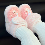 秋冬加厚新生婴儿鞋子宝宝，软底学步鞋，保暖3-6-12个月防掉加绒棉靴