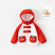 宝宝冬款棉服棉内胆，婴儿红色喜庆保暖棉袄，幼儿冬季上衣过年服