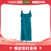 香港直邮Alberta Ferretti 女士青色绿色真丝连衣裙