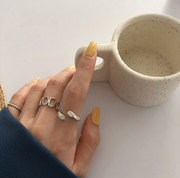 英国设计师TopWhit925纯银食指戒指女时尚个性ins小众设计链