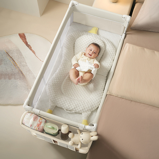coolbaby多功能婴儿床拼接大床可移动新生儿宝宝床尿布台便携bb床