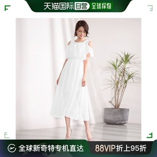 日本直邮Doux Belle 露肩雪纺连衣裙（白色）