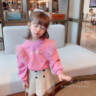 韩国女童卫衣秋装，2023韩版洋气童装小女孩上衣，春秋公主美外套