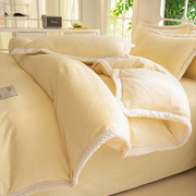 牛奶绒四件套被套床单床上用品珊瑚绒双面绒法兰绒加厚保暖三件套