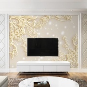 欧式3d电视背景墙壁纸装饰现代简约5d客厅卧室墙纸影视墙布8d壁画