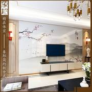 象邦中式电视背景墙瓷砖，微晶石新中式客厅，装饰中国风边框造型思静