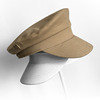 男士简约海军帽子女，百搭鸭舌帽工装学生帽纯棉，透气平顶帽