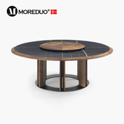 moreduo意式天然大理石餐桌长方形实木，餐桌极简家用thayltable