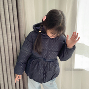 2-6岁女童棉服冬装外套2023深色棉服女孩冬季棉袄厚衣服女童