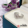 香港正生纯银s925三合一戒指，女幸运草叠戴指环，甜美简约冷淡风