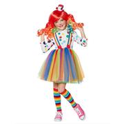 万圣节儿童波点彩虹小丑衣服套装马戏团化妆舞会六一演出服定制
