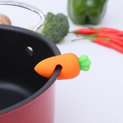 设计硅胶小胡萝卜锅盖抬高防溢器，厨房实用小工具跨境可售