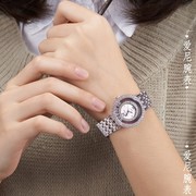 royalcrown萝亚克朗时尚潮流女表钢带手表防水手工镶钻学生石英表