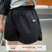 运动短裤女2024夏季黑色休闲宽松显瘦纯棉薄款白色a字阔腿裤