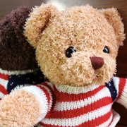 会说话的小熊国旗穿衣款玩具毛衣熊情侣娃娃可录音泰迪熊创意礼物