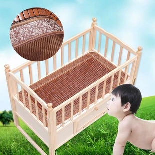 库夏季儿童凉席幼儿园午睡专用竹席宝宝婴儿床学生床席推车竹垫厂