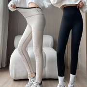 2023棉裤芭比裤裸感运动瑜伽加绒加厚打底裤外穿高腰显瘦保暖靴裤