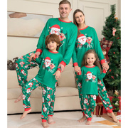 睡衣亲子装一家三口春秋，一家四口母女，洋气男父子居家服圣诞老人