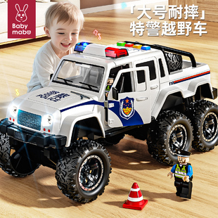 110儿童越野车警车玩具合金仿真大号，特警察公安小汽车模型男孩3岁