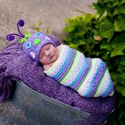 欧美婴儿拍照毛毛虫睡袋套装，毛线编织针织，摄影道具满月拍照服装
