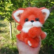 一只胖狐狸关节玩偶，缝纫材料包手缝毛绒娃娃泰迪熊