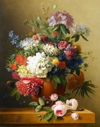 印花 法国DMC十字绣客厅大画世界名画油画 欧式静物花卉