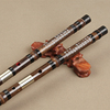 笛子紫竹笛一节j和双节铜白专制竹笛精业笛子，平均孔c调d调笛