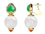 k-nine珠宝中古陶瓷，珠宝18k耳环，彩宝耳环