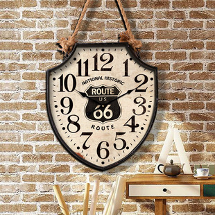 美式复古挂钟酒吧装饰欧式挂表简约创意壁钟客厅，时钟数字个性钟表
