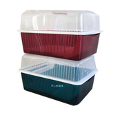 碗柜塑料厨房沥水碗架带盖碗筷，餐具收纳盒放碗碟架滴水置物架精致