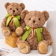 简约泰迪棕色熊公仔情人节生日礼物抱枕女生睡觉床上可爱玩偶毛绒