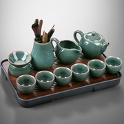 茶具套装哥窑功夫茶具，家用陶瓷泡茶壶茶杯套装，轻奢高档办公室会客