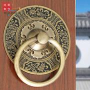 中式全铜大门拉手仿古门环复古实木门把手古建庭院花纹拉环铜配件