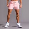 骚气粉色白色三分裤男纯色纯棉休闲短裤，青年男士健身跑步3分裤