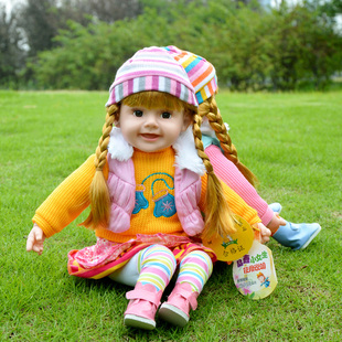 儿童会说话的娃娃智能，对话唱歌小公主布，洋娃娃仿真全软胶女孩玩具