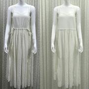 2023连衣裙蕾丝吊带度假白色同款长裙海边戚薇沙滩宽松裙性感显瘦