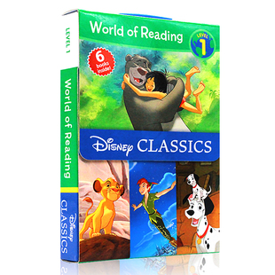 英文原版绘本 World of Reading Disney Classic Characters Level 1 迪士尼经典六册平装套装 小飞象 小飞侠 狮子王辛巴 分级阅读