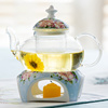 玻璃茶具套装创意骨瓷花，茶壶茶杯耐热泡茶过滤功夫茶具陶瓷茶炉