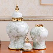 创意时尚白色陶瓷花瓶欧式简约餐桌客厅摆件家居家饰干花花器