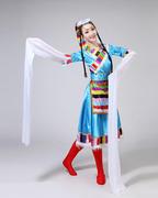 藏族演出服装 女藏族舞蹈演出服 藏族广场舞服装水袖舞蹈服饰