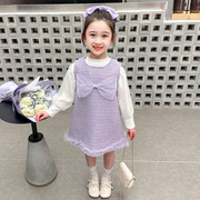 女童春装洋气套装2024儿童韩版小香风裙两件套女宝宝公主衣服