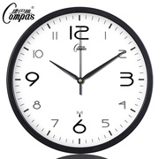 康巴丝金属挂钟创意时尚个性欧式电波钟客厅静音时钟表简约大壁钟