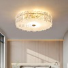 轻奢法式温馨卧室，灯吸顶灯简约水晶房间，后现代玻璃2023年灯具