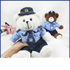 警察小熊交通公仔2023毛绒玩具110玩偶机车铁骑摩托车挂件