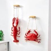 地中海风格海鲜模型仿真龙虾，螃蟹假大小，闸蟹店面装饰餐厅挂件摆件