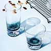 日式创意雪山杯家用富士山玻璃杯，墨水蓝冰山杯柠檬杯玻璃饮料杯