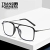 时尚超轻钨钛塑钢7克双梁方框眼镜男士学生大脸方形近视光学框架